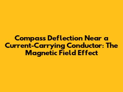 Compass Deflection Near a Current-Carrying Conductor: The Magnetic Field Effect