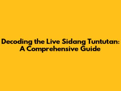 Decoding the Live Sidang Tuntutan: A Comprehensive Guide