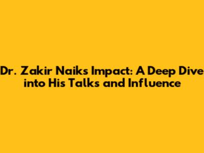 Dr. Zakir Naik's Impact: A Deep Dive into His Talks and Influence
