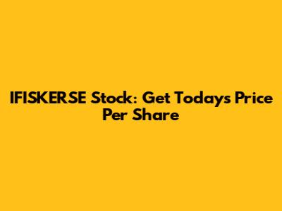 IFISKERSE Stock: Get Today's Price Per Share