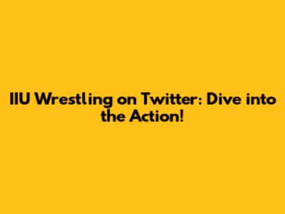 IIU Wrestling on Twitter: Dive into the Action!