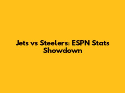 Jets vs Steelers: ESPN Stats Showdown