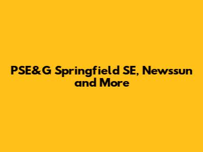 PSE&G Springfield SE, Newssun and More