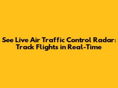 See Live Air Traffic Control Radar: Track Flights in Real-Time